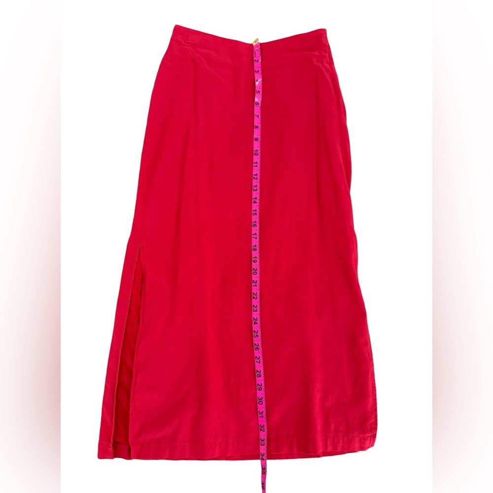 NWT GAP linen blend maxi skirt and cropped top tank red size small/extra small - Picture 7 of 14